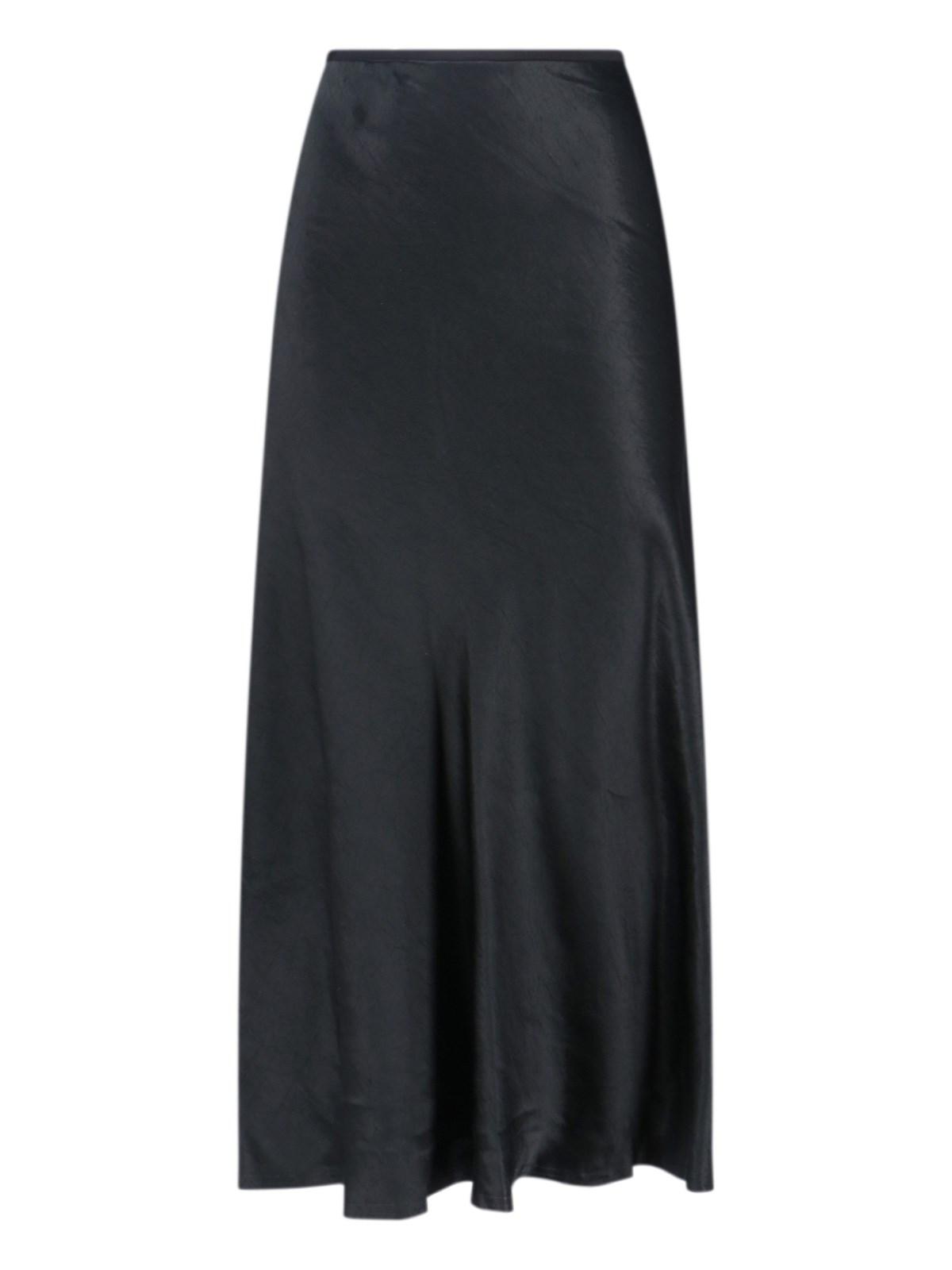 maison margiela satin midi skirt