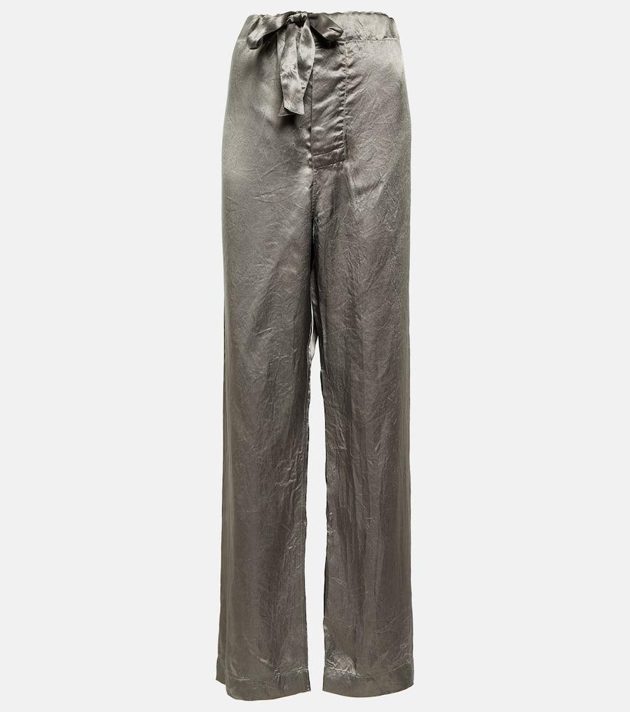 maison margiela satin pajama bottoms