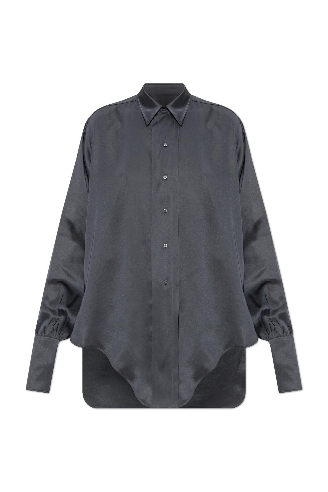 maison margiela satin shirt