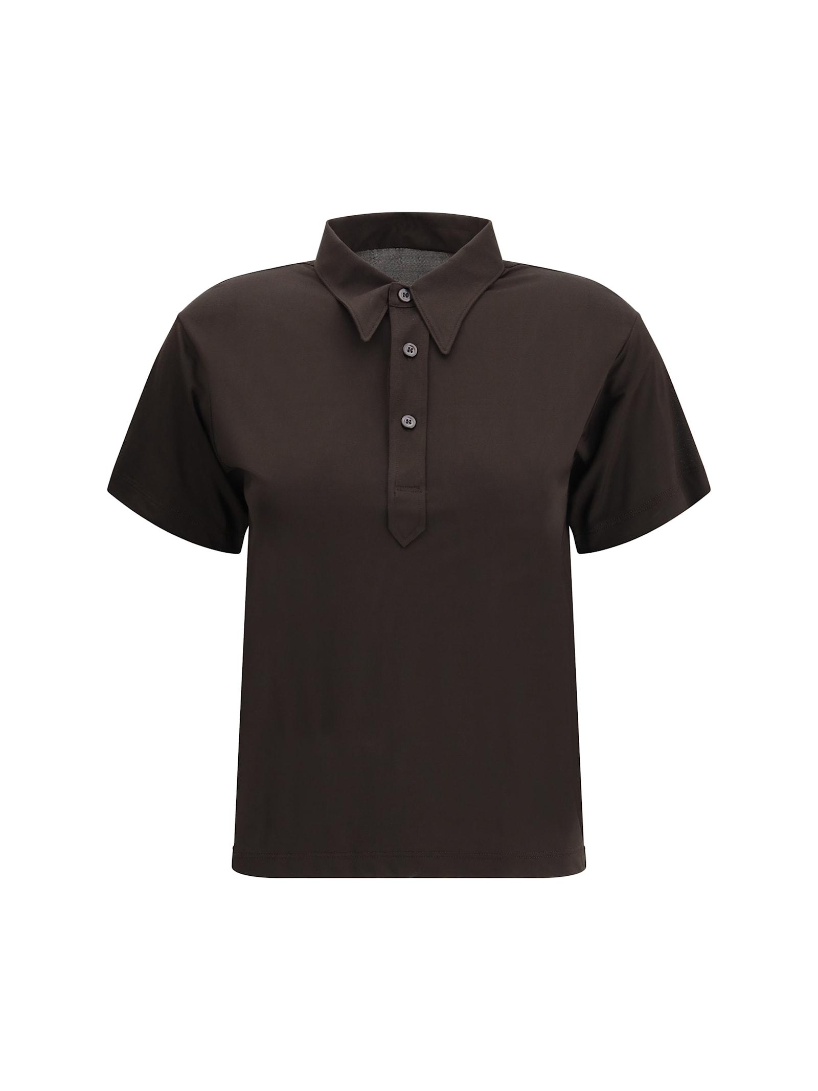 maison margiela semi-sheer polo shirt