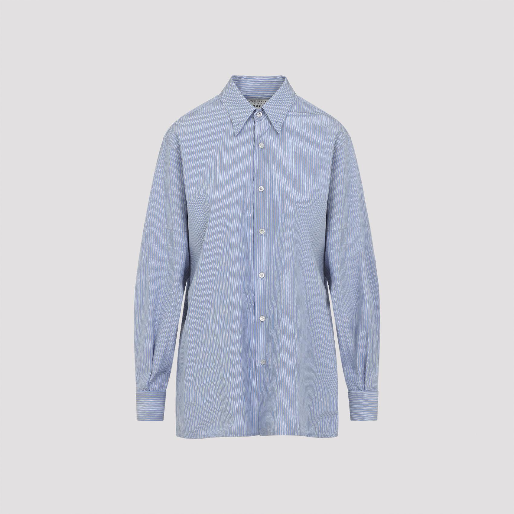 maison margiela shirt blue cotton - women