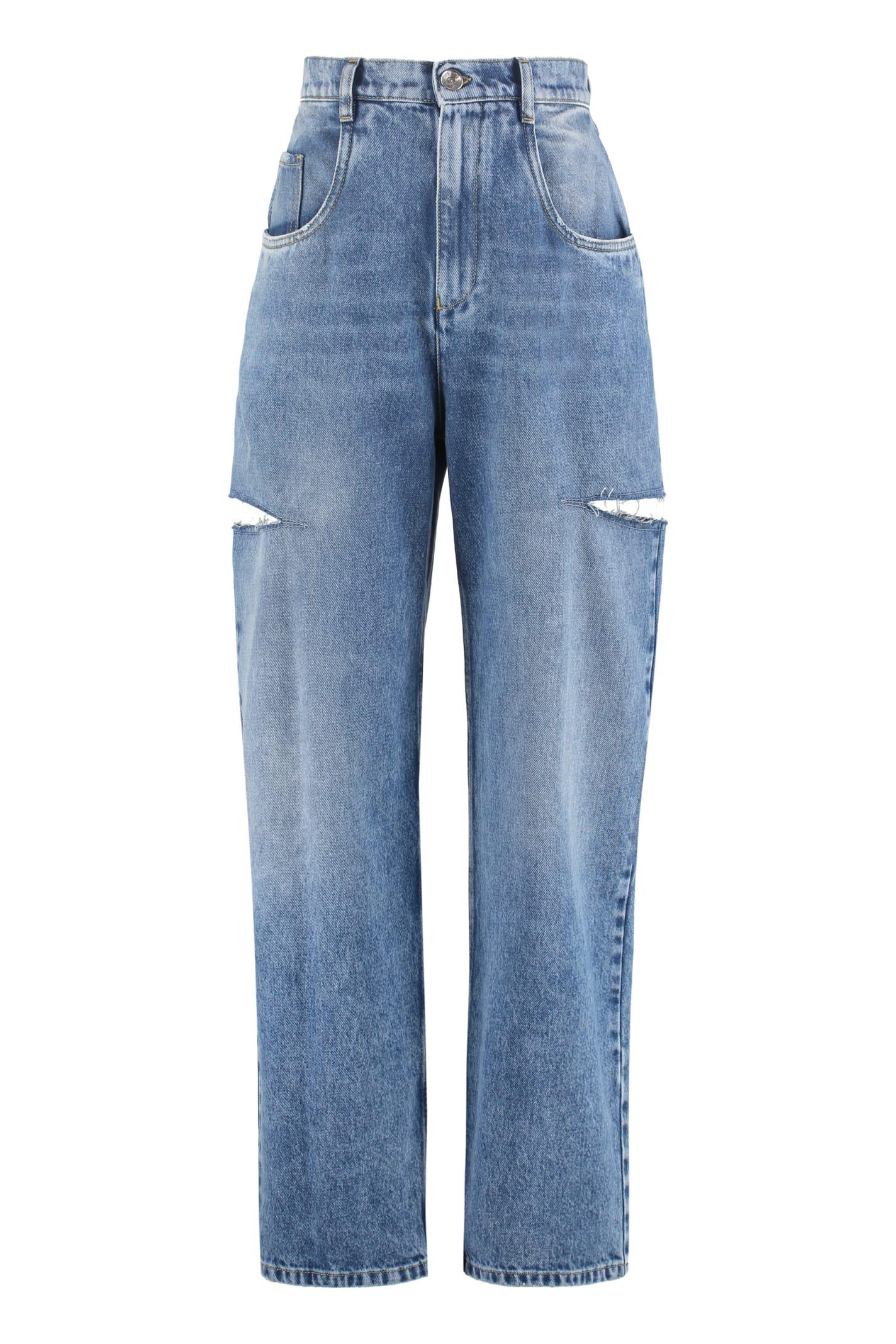 maison margiela side slit 5 pockets jeans
