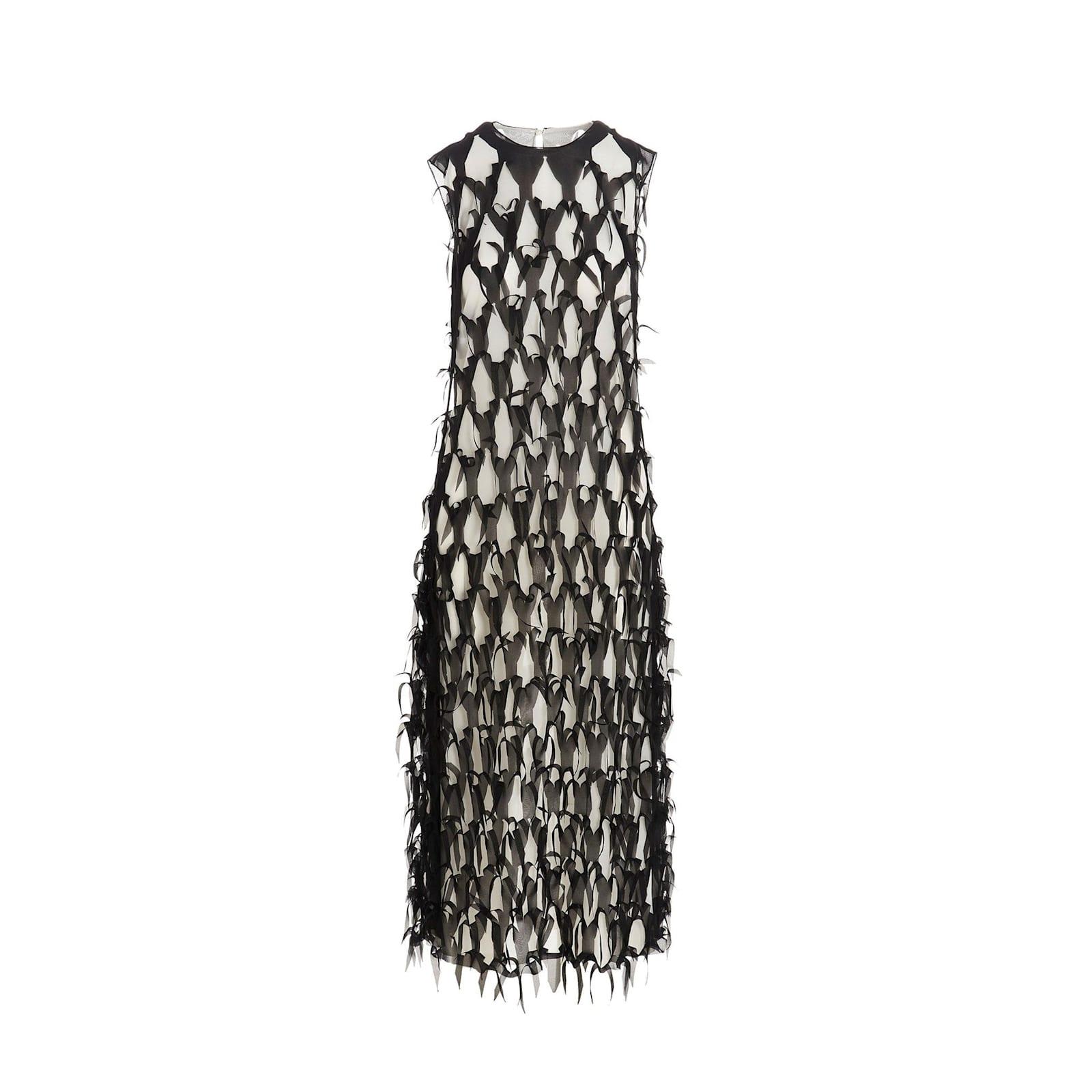 maison margiela silk midi dress