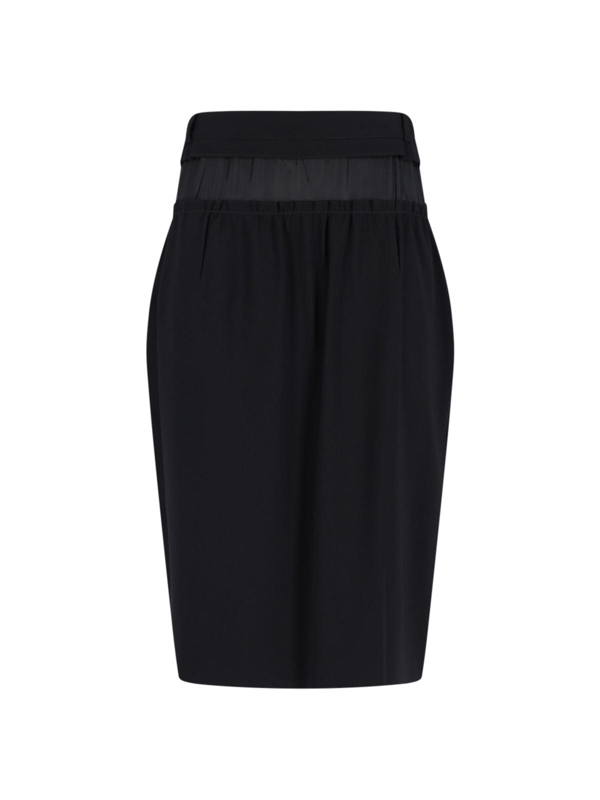 maison margiela skirts black polyester - women