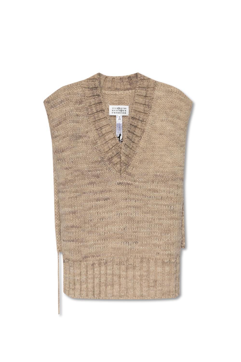 maison margiela sleeveless knit cape