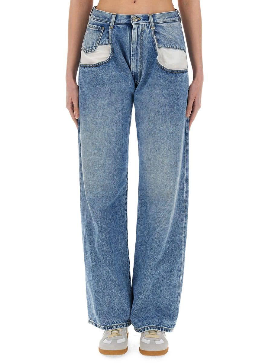 maison margiela straight fit jeans