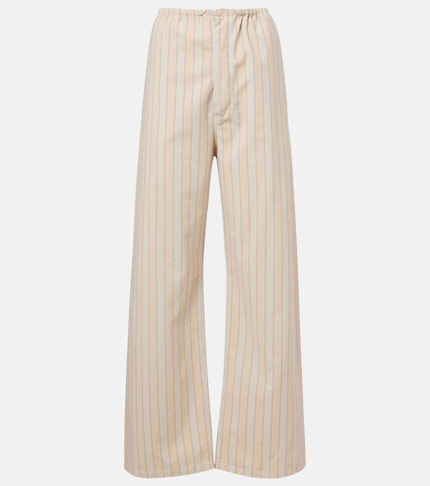 maison margiela striped cotton wide