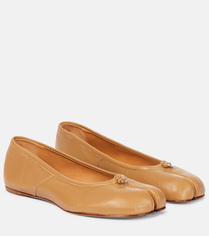 maison margiela tabi leather ballet flats