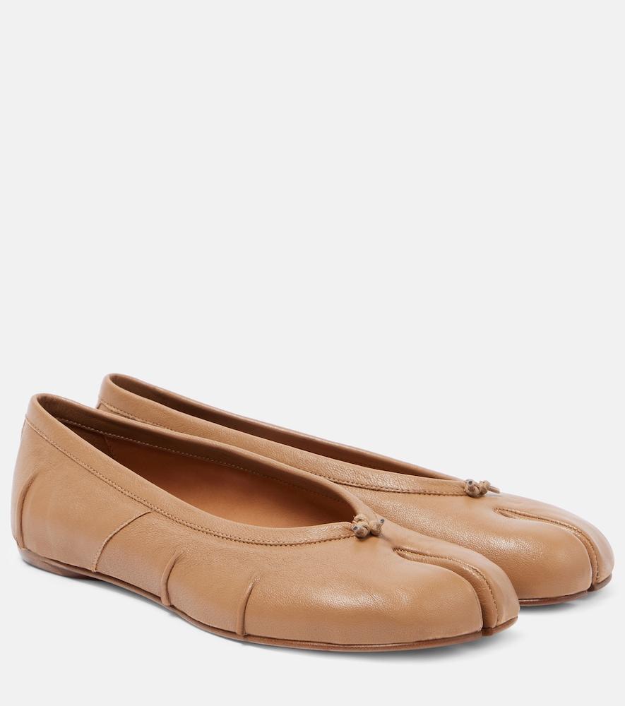maison margiela tabi leather ballet flats