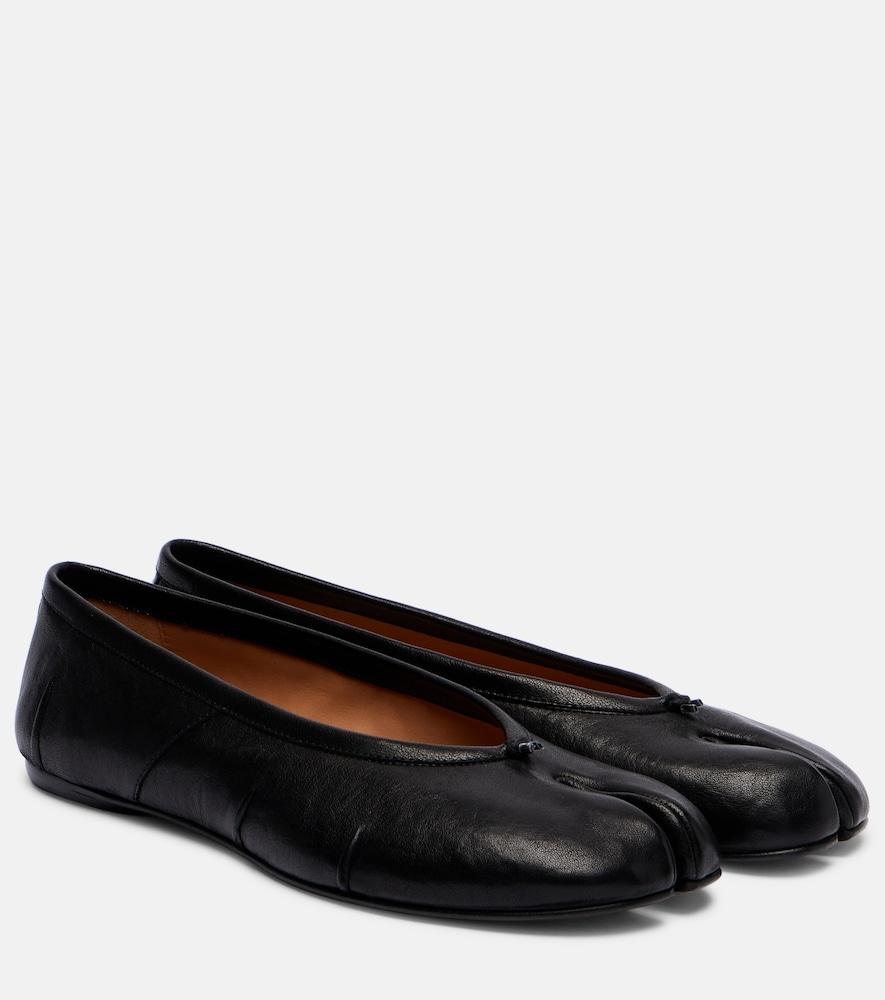 maison margiela tabi new leather ballet flats