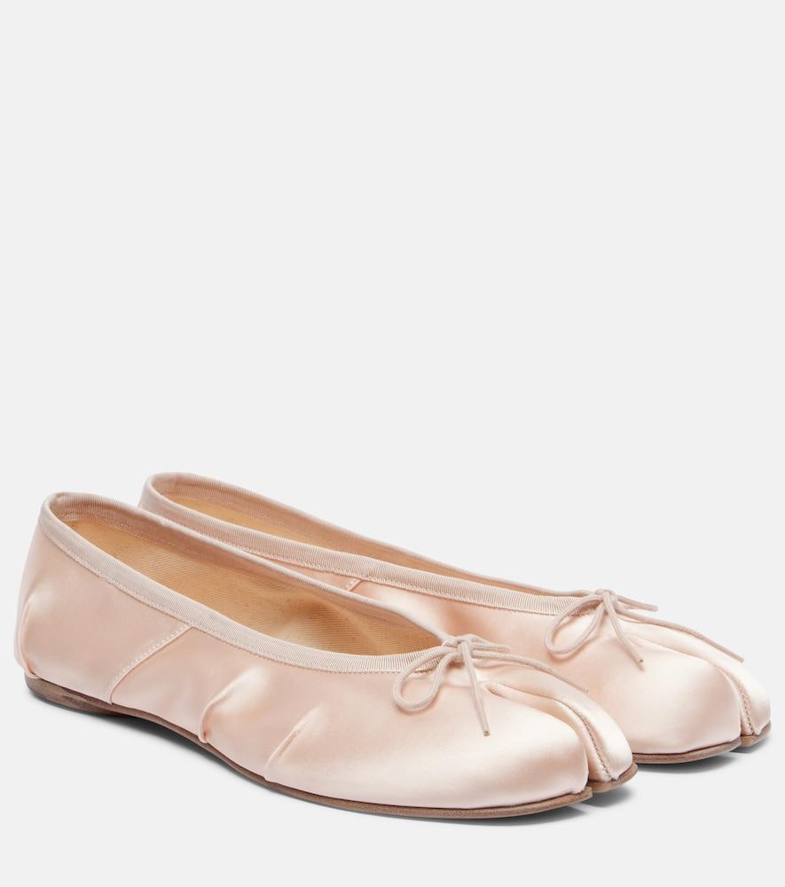 maison margiela tabi satin ballet flats