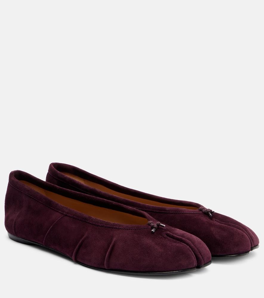 maison margiela tabi suede ballet flats