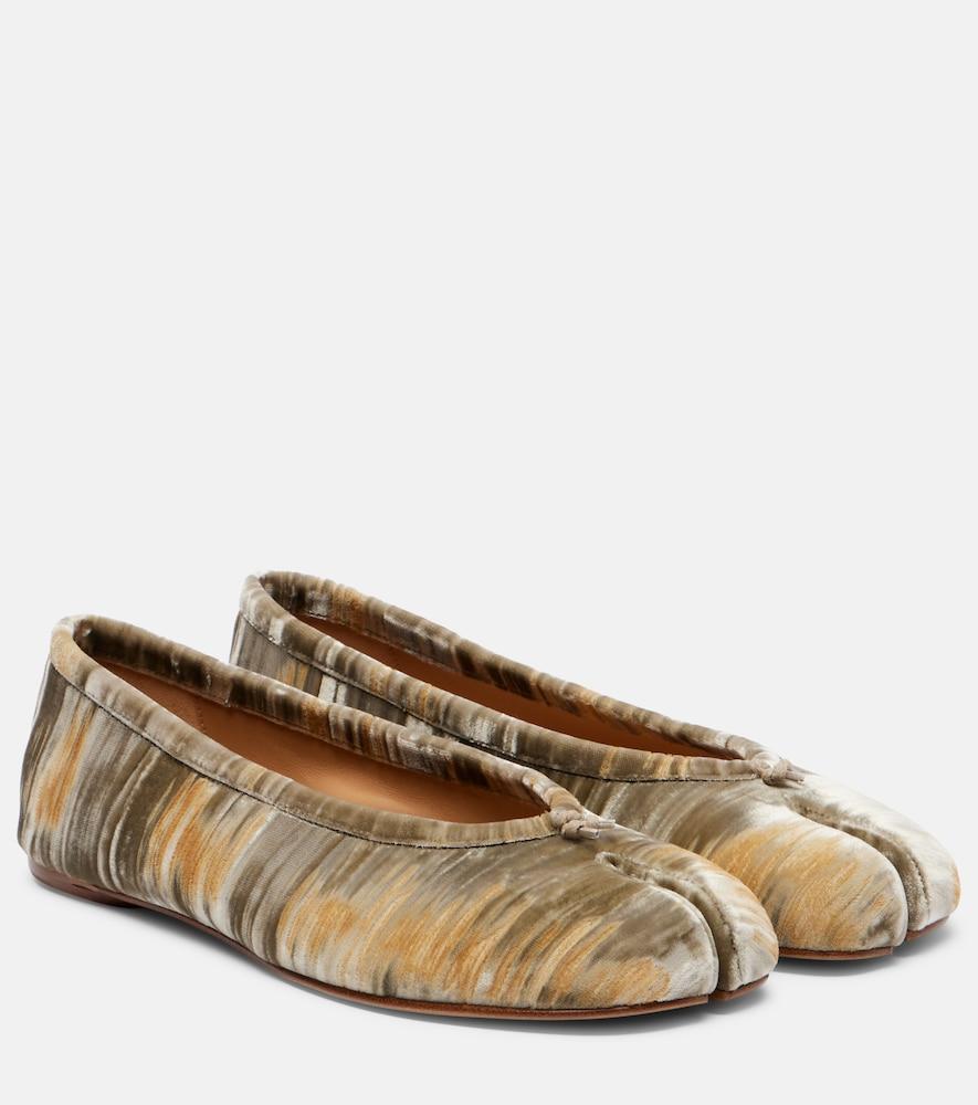 maison margiela tabi velvet ballerina flats