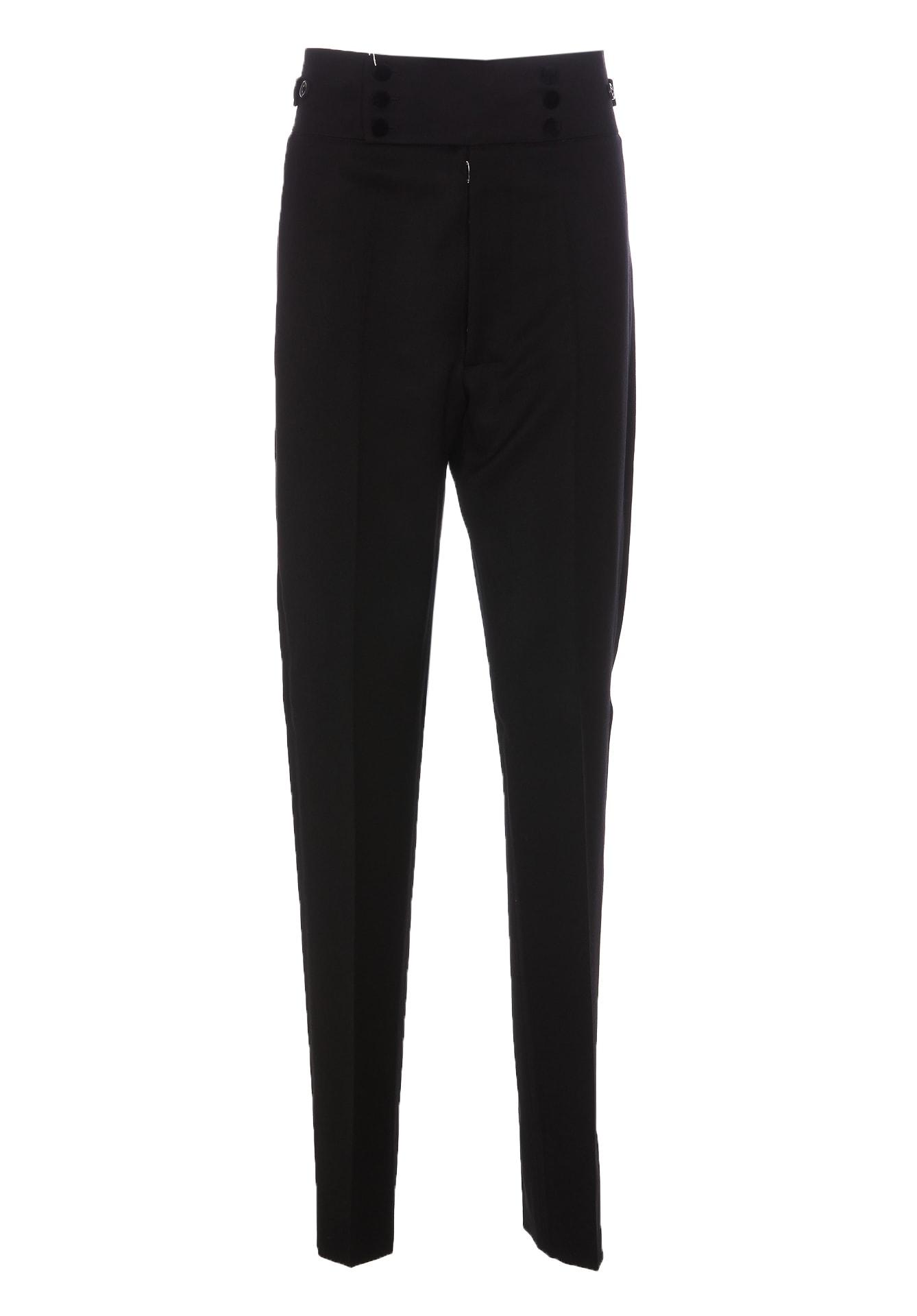 maison margiela tapered wool trousers