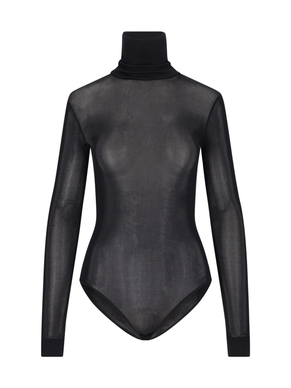 maison margiela transparent turtleneck bodysuit
