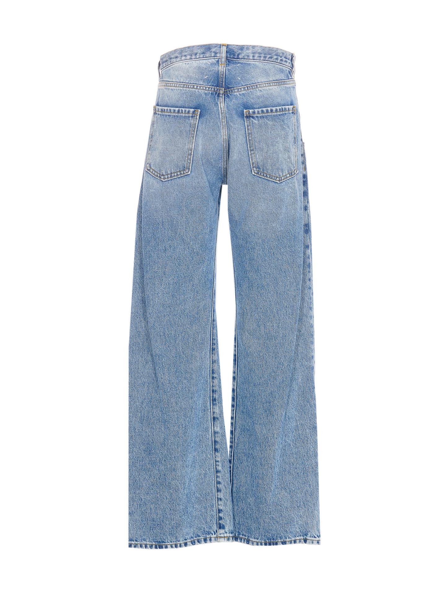 maison margiela trousers blue cotton - women