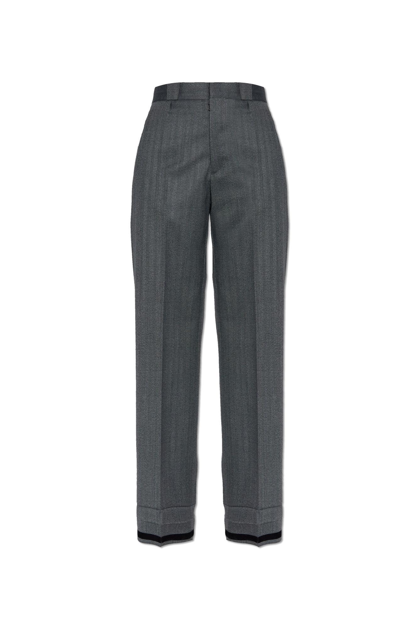 maison margiela trousers with wool trim