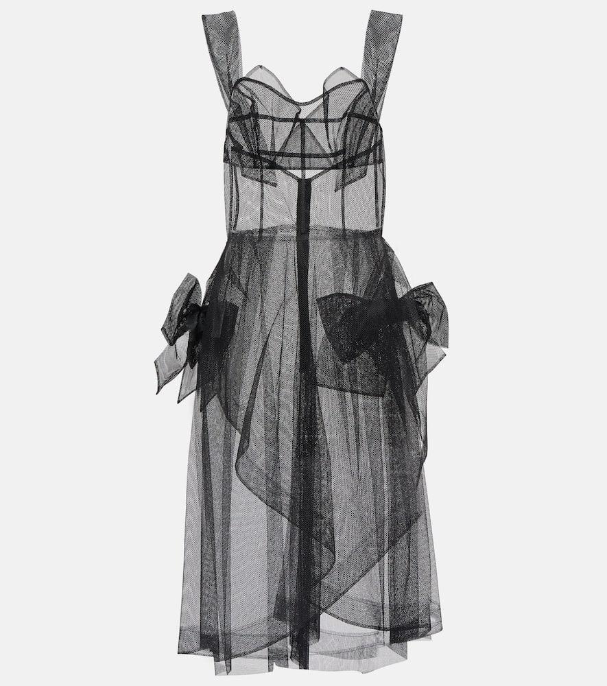 maison margiela tulle midi dress