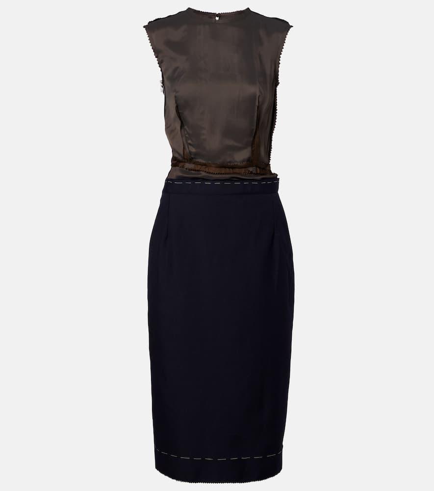 maison margiela twill midi dress