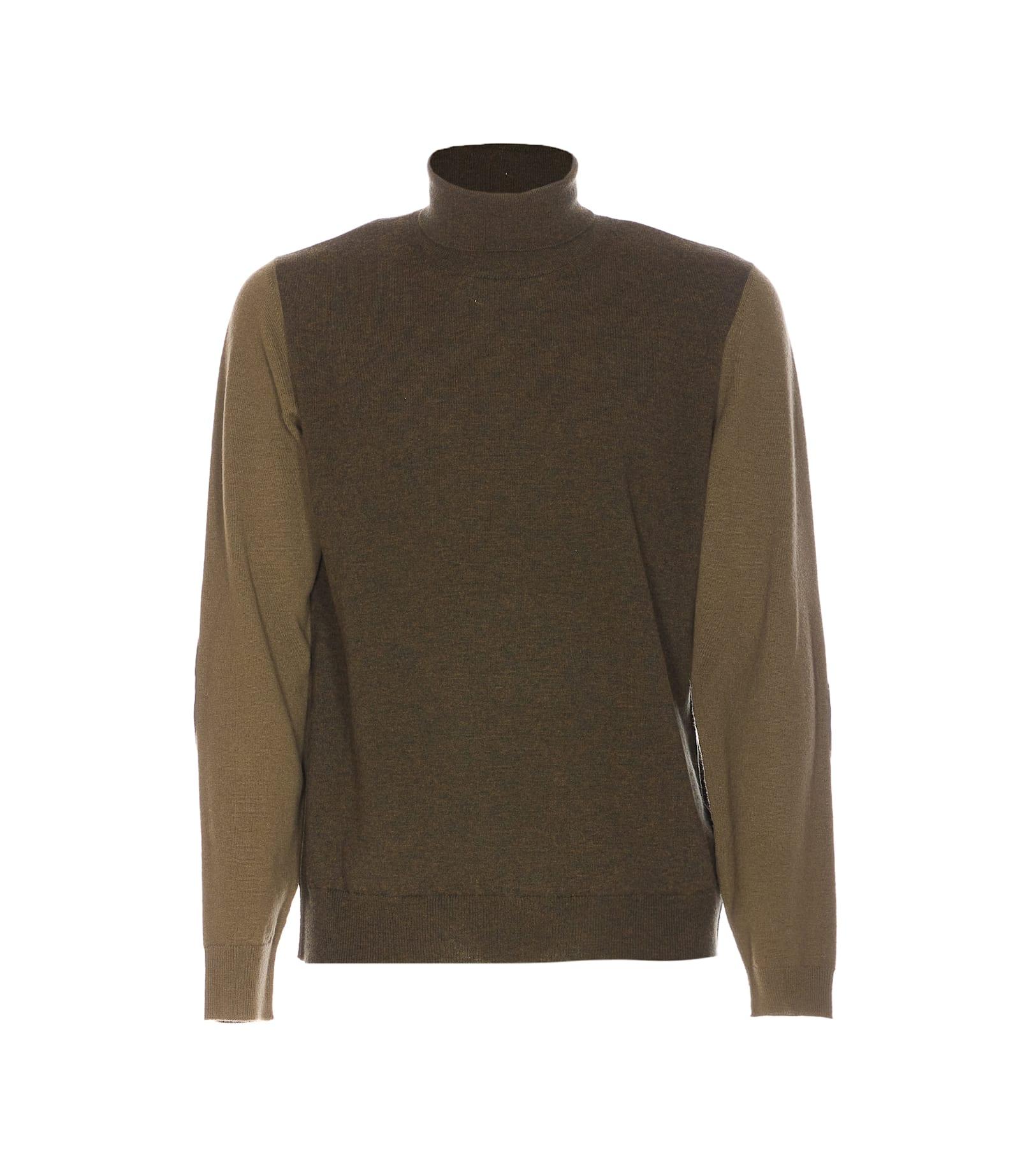 maison margiela two-tone wool sweater