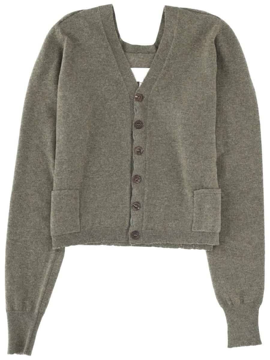 maison margiela v-neck cardigan