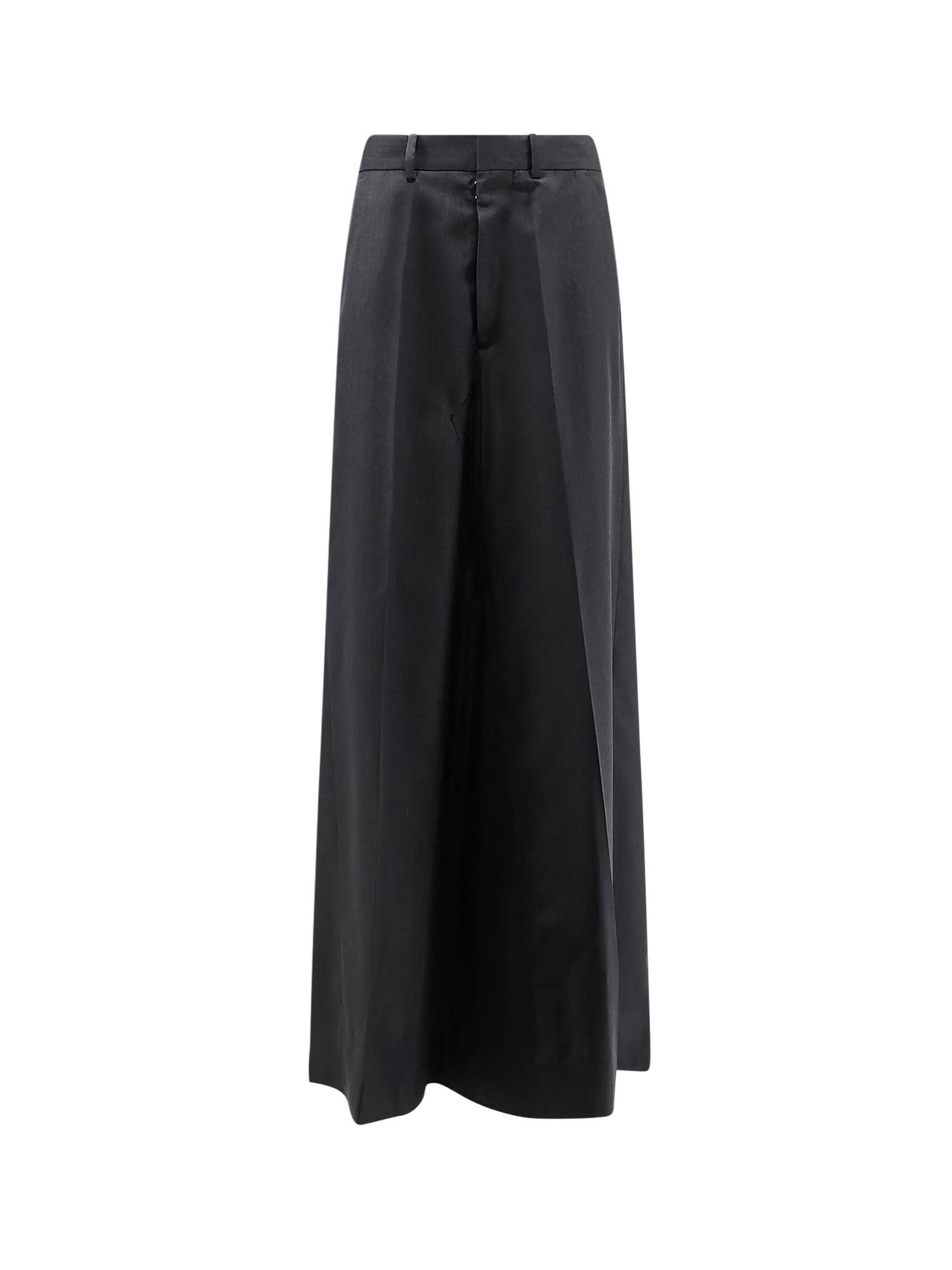 maison margiela virgin wool maxi skirt