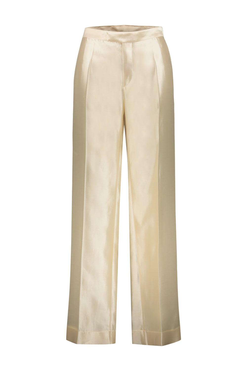 maison margiela viscosa blend wide-leg pant