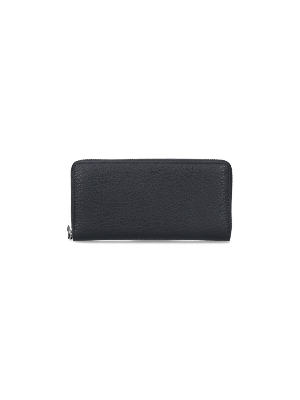 maison margiela wallets black bovine leather - women