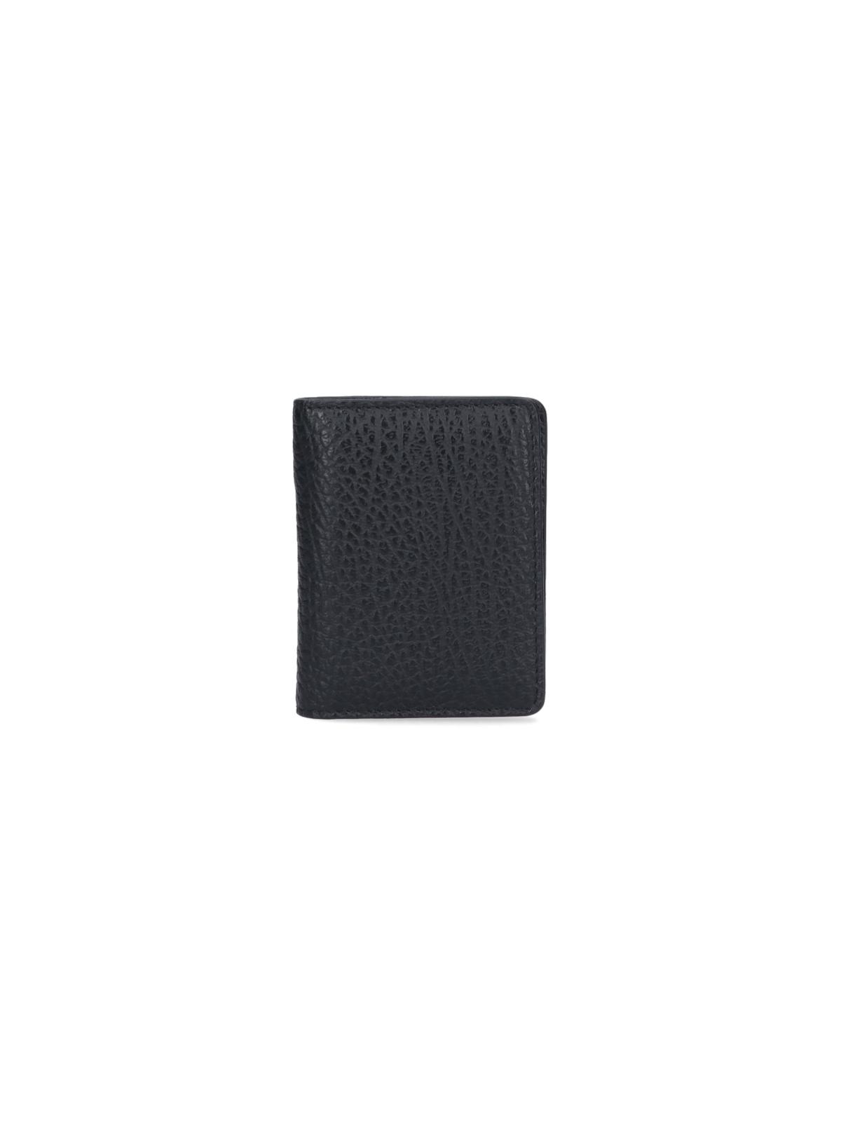 maison margiela wallets black bovine leather - women