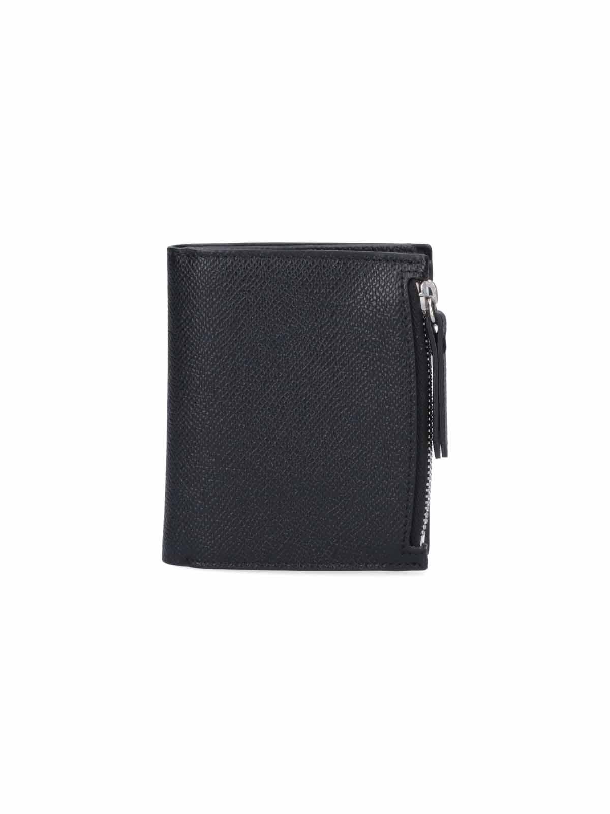 maison margiela wallets black bovine leather - women