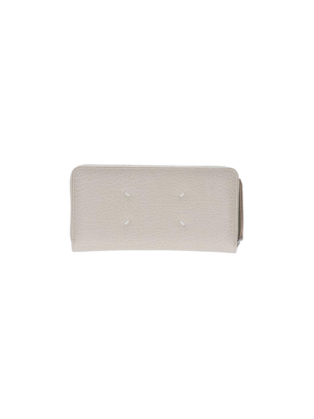 maison margiela wallets grey bovine leather - women