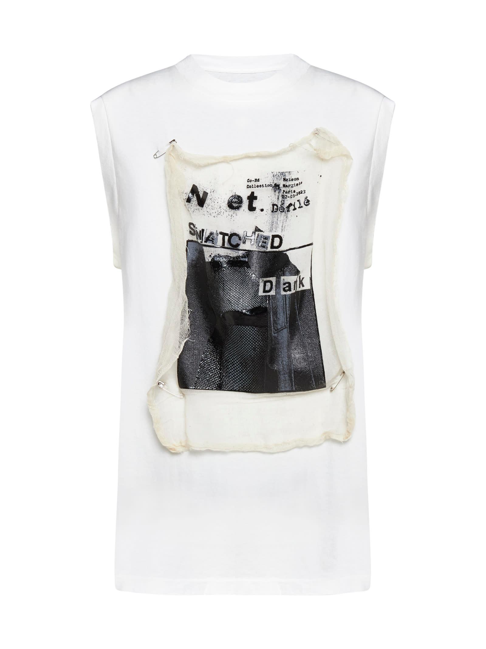 maison margiela white cotton top
