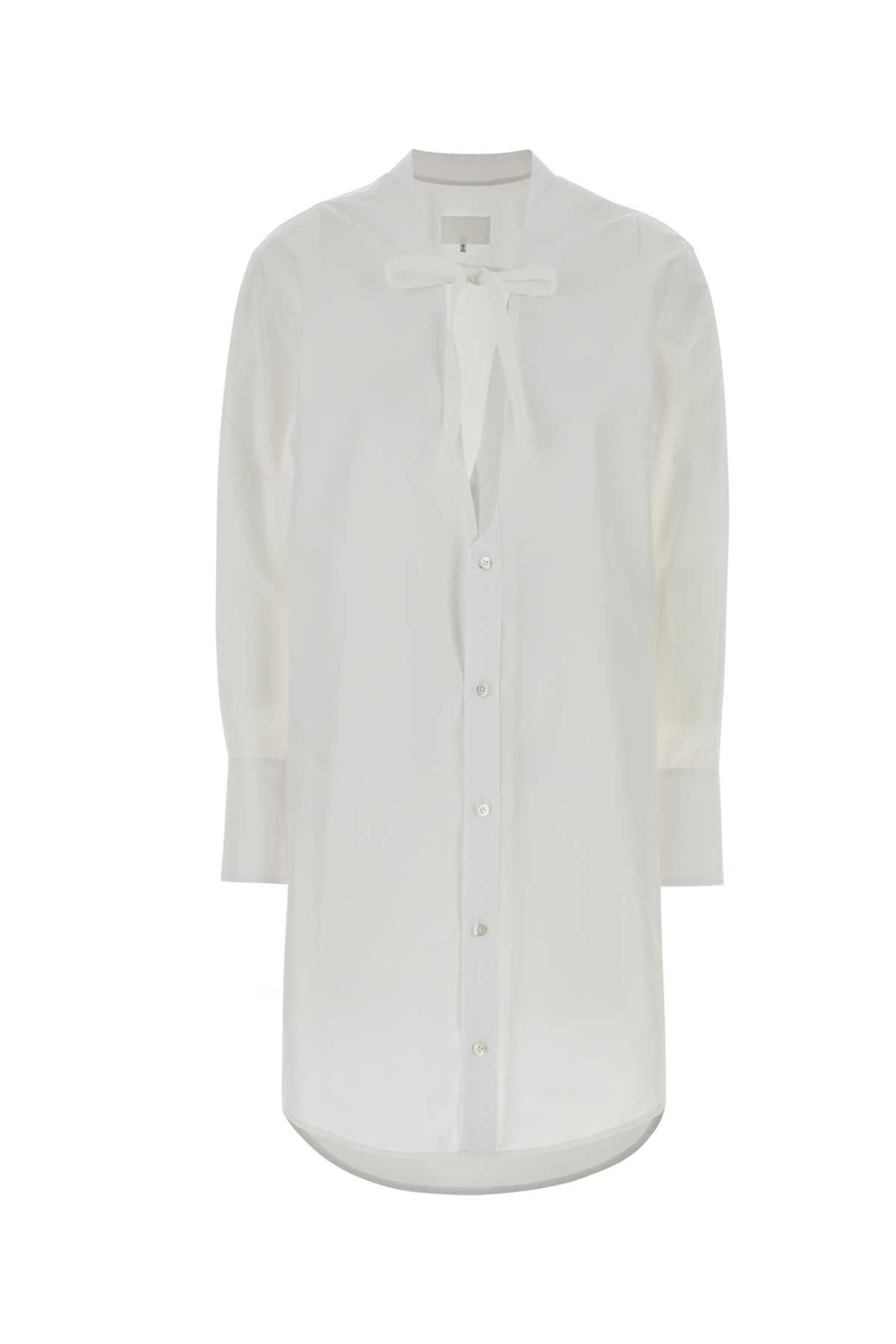 maison margiela white poplin shirt dress