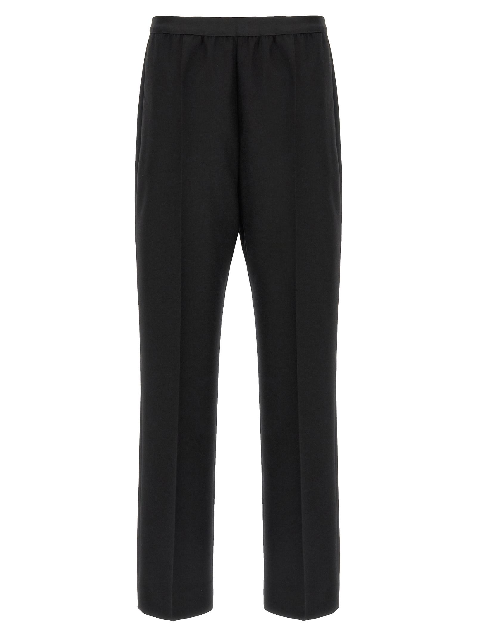 maison margiela wool pants black virgin - women