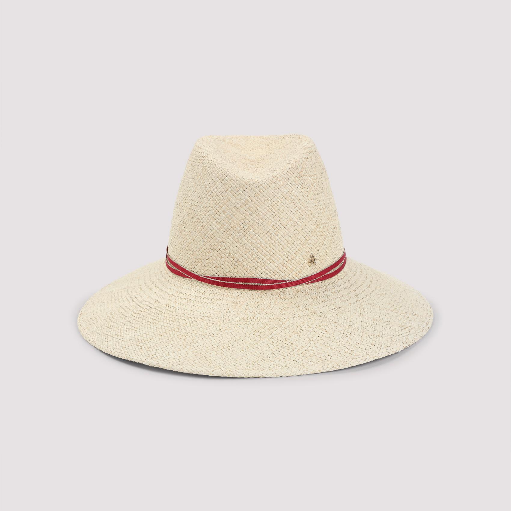 maison michel kate straw hat nude & neutrals lurex brisa - women