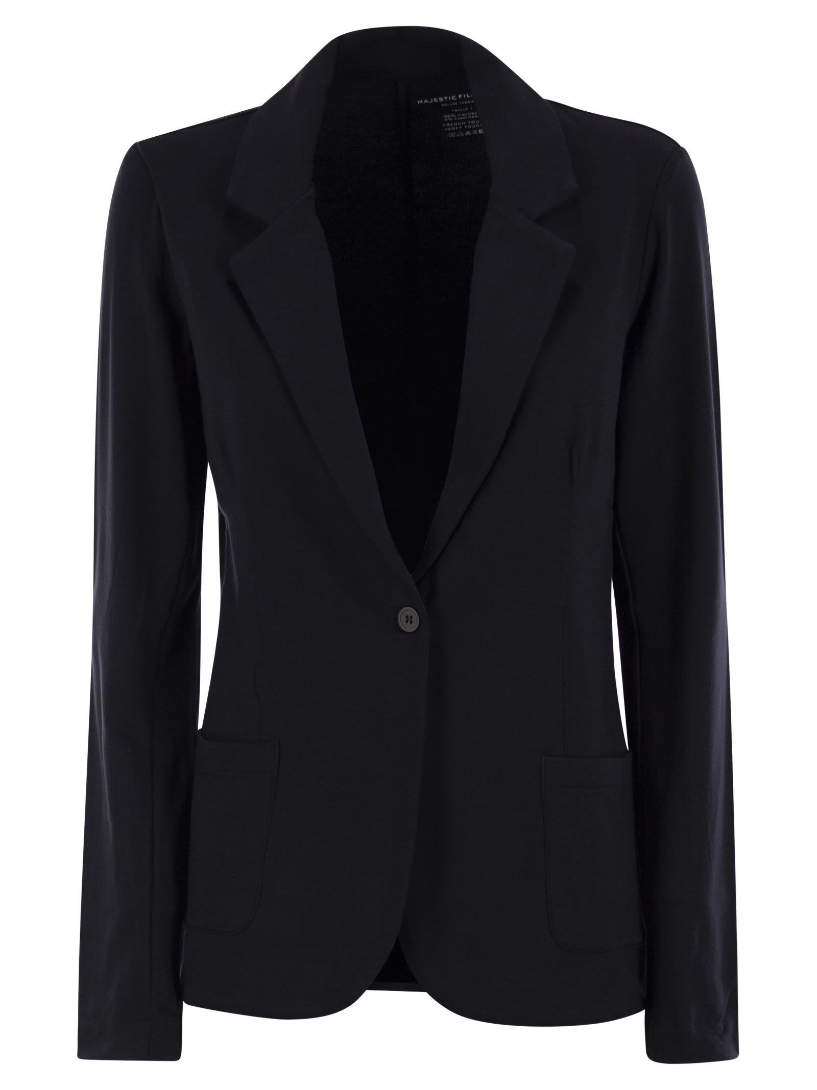 majestic filatures single button jacket