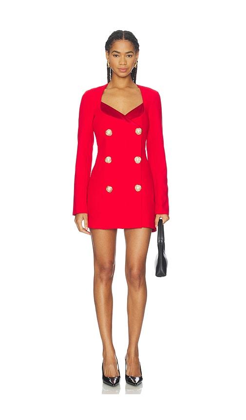 majorelle alexandra mini dress in red.