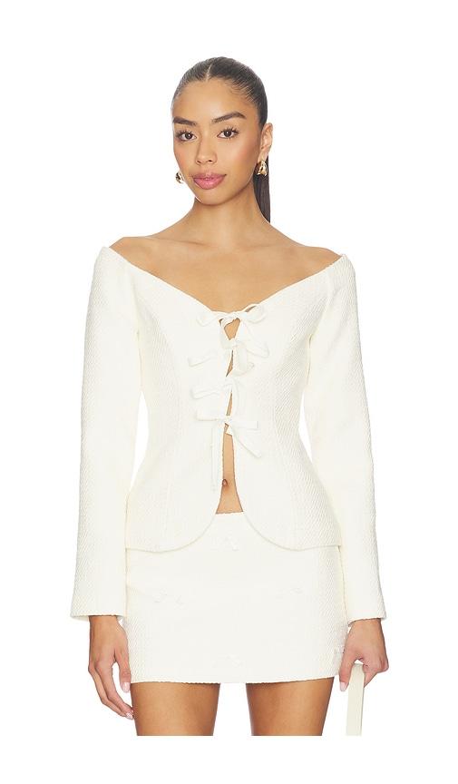 majorelle annie top in ivory.