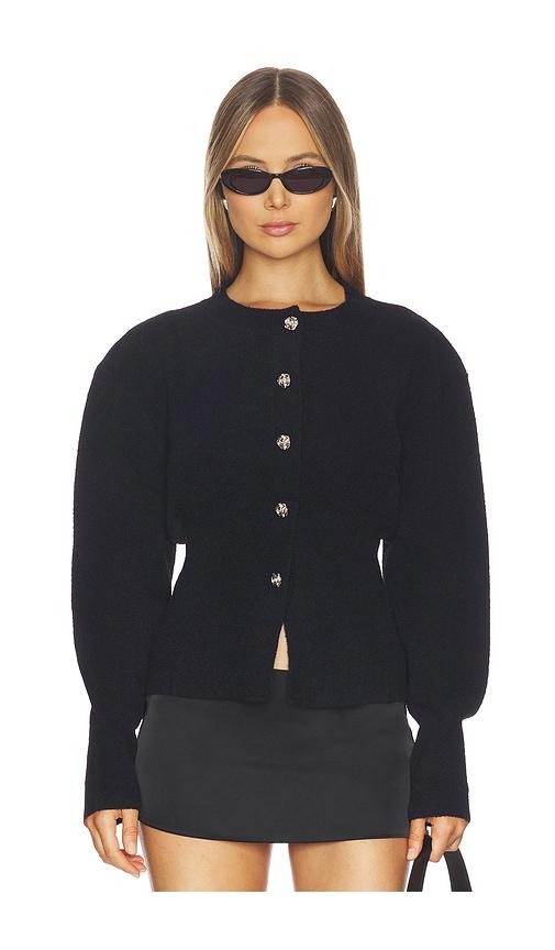 majorelle arana cardigan in black.