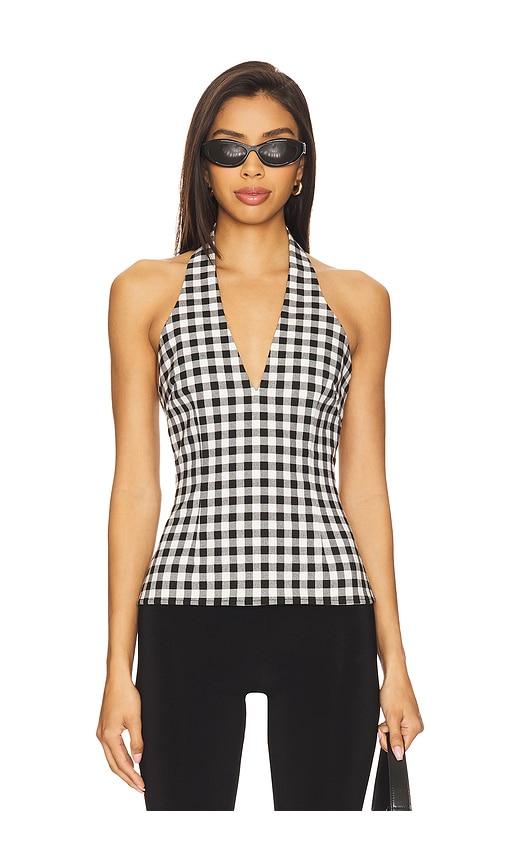 majorelle birdie top in black,white.