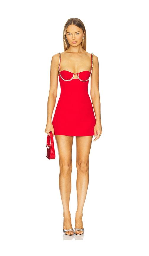 majorelle blaire mini dress in red.