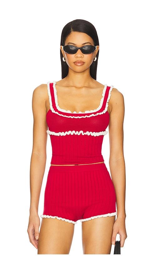 majorelle brielle tank in red.
