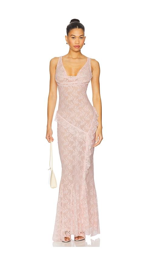 majorelle camille gown in pink.
