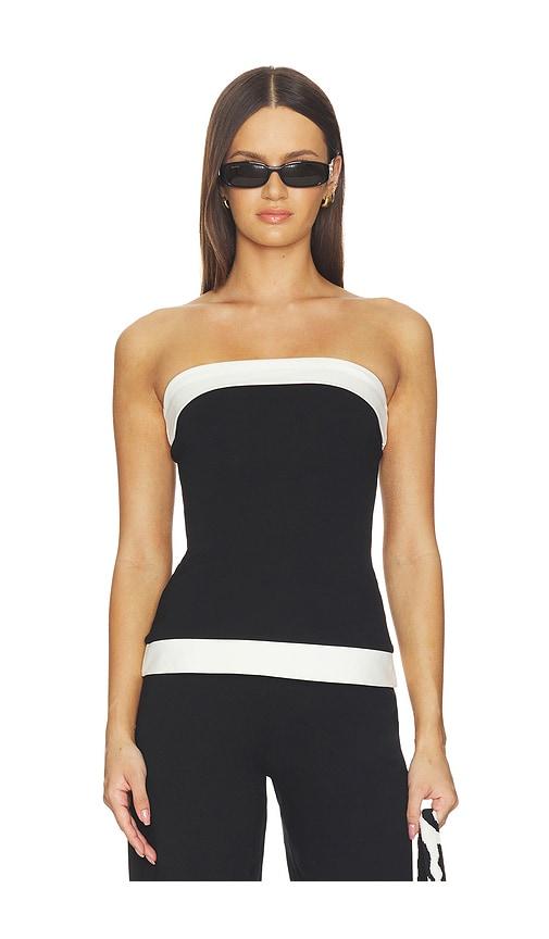 majorelle cecilia top in black,white.