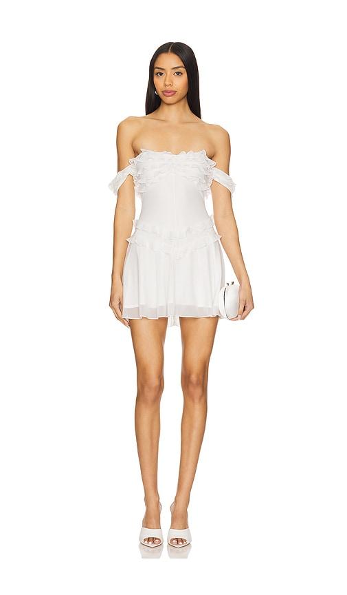 majorelle charrisse mini dress in white.