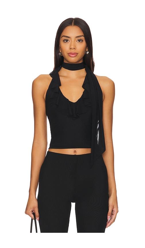 majorelle clara top in black.