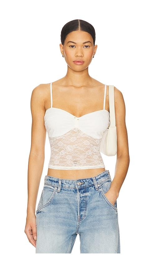 majorelle cristina tank top in ivory.