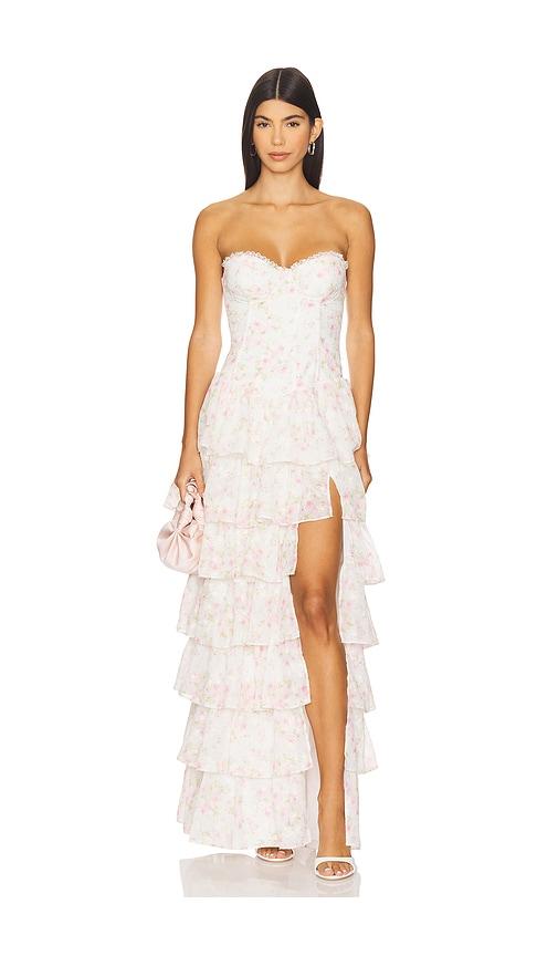 majorelle deidre gown in white.