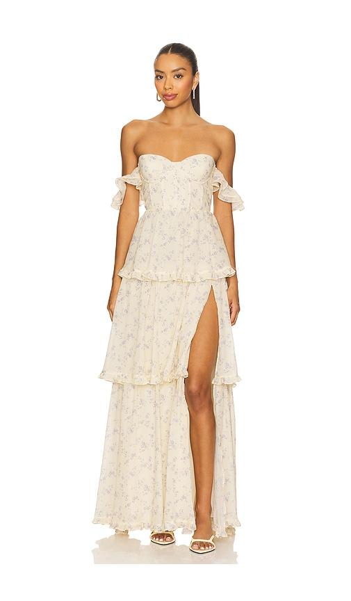 majorelle demi gown in lemon.