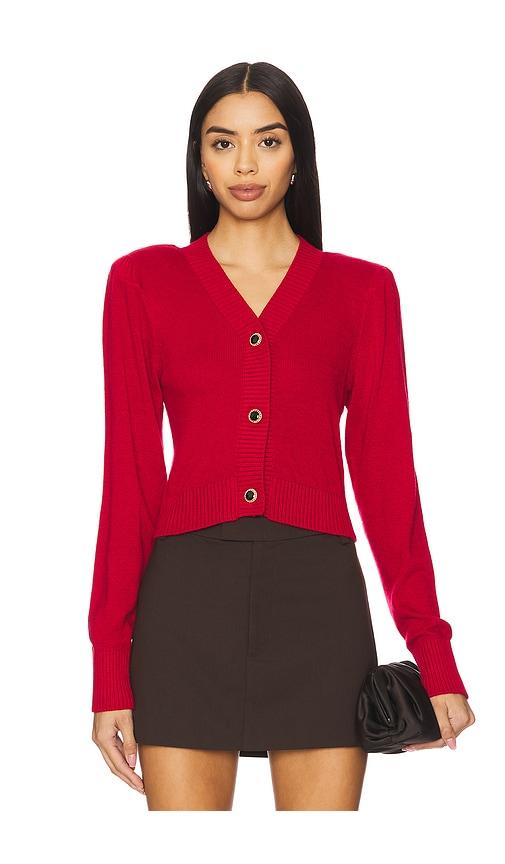 majorelle elodie cardigan in red.